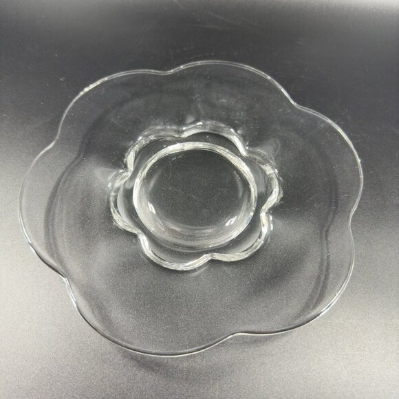 Vintage Duncan Miller Canterbury Pattern Elegant Glass Clear Dish Plate Set 3 - Picture 5 of 8